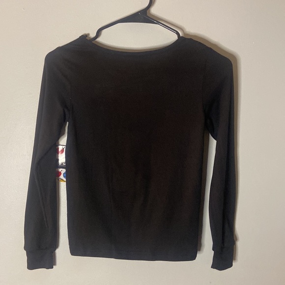 WB FRIENDS - Girls Long Sleeve - Black with Print - Size US Youth 8 - Picture 5 of 5